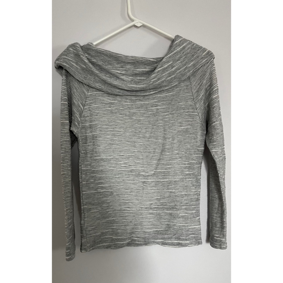 Anthropologie Dolan light gray cowl neck ribbed sweater XS - Picture 3 of 7
